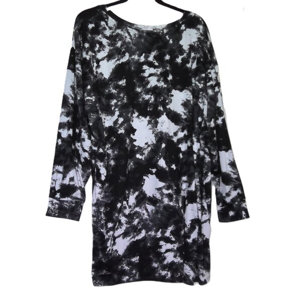 New Jenni Intimates Tie Dye Casual Top Sleep Top Stretch Knit Pullover NWOT XXL - Picture 3 of 6